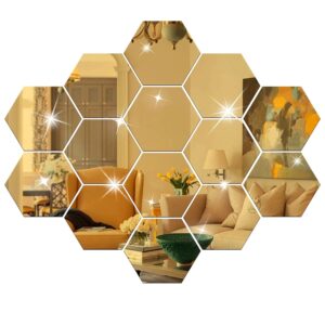 50-Piece Acrylic Mirror Wall Sticker Set
